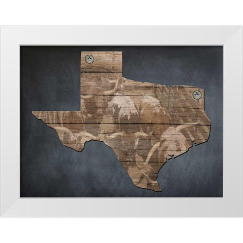 Texas Bred White Modern Wood Framed Art Print by Lewis, Sheldon