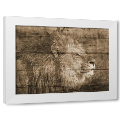 King White Modern Wood Framed Art Print by Lewis, Sheldon