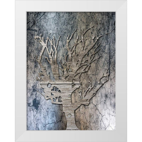 Walnut Grove White Modern Wood Framed Art Print by Lewis, Sheldon