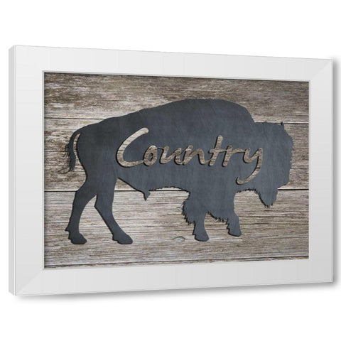 Wild Country White Modern Wood Framed Art Print by Lewis, Sheldon