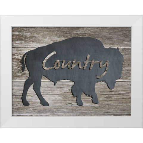 Wild Country White Modern Wood Framed Art Print by Lewis, Sheldon