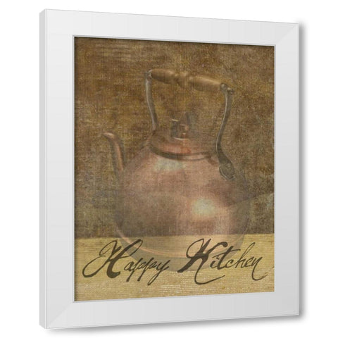 Vintage Pot White Modern Wood Framed Art Print by Lewis, Sheldon