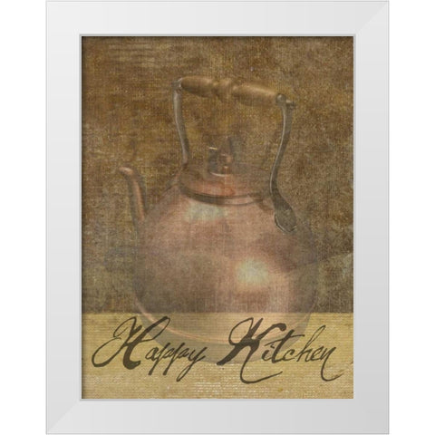 Vintage Pot White Modern Wood Framed Art Print by Lewis, Sheldon