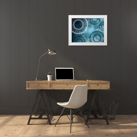 London Flat Abstract White Modern Wood Framed Art Print by Lewis, Sheldon
