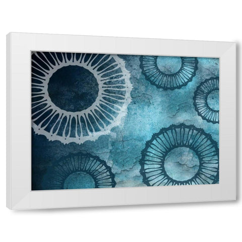 London Flat Abstract White Modern Wood Framed Art Print by Lewis, Sheldon