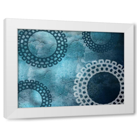 London Studio Abstract White Modern Wood Framed Art Print by Lewis, Sheldon