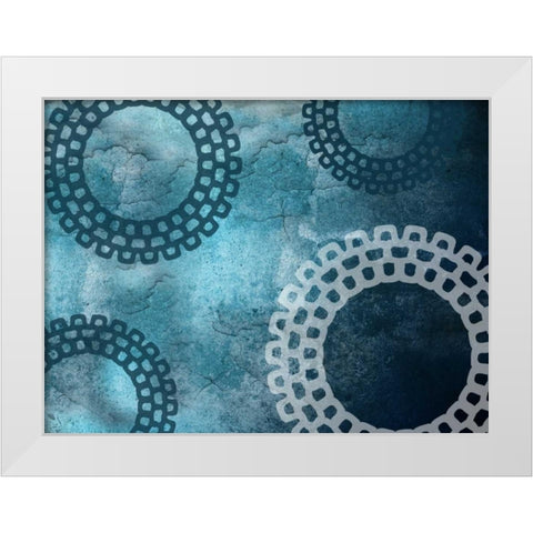 London Studio Abstract White Modern Wood Framed Art Print by Lewis, Sheldon