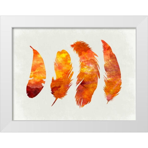 Feathery Abstract 2 White Modern Wood Framed Art Print by Lewis, Sheldon