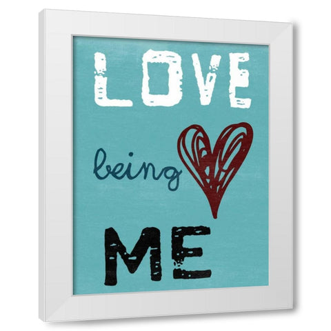 Being Me White Modern Wood Framed Art Print by Lewis, Sheldon