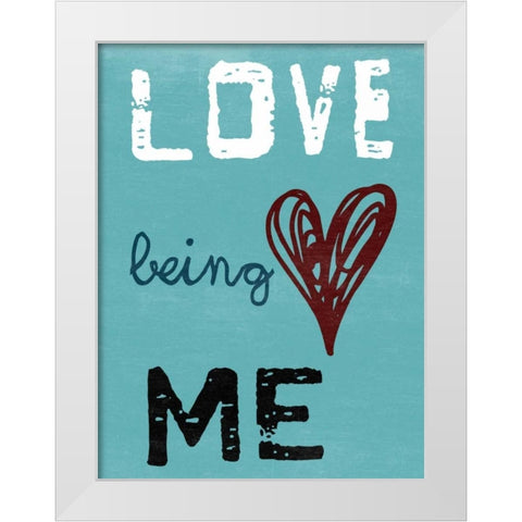 Being Me White Modern Wood Framed Art Print by Lewis, Sheldon