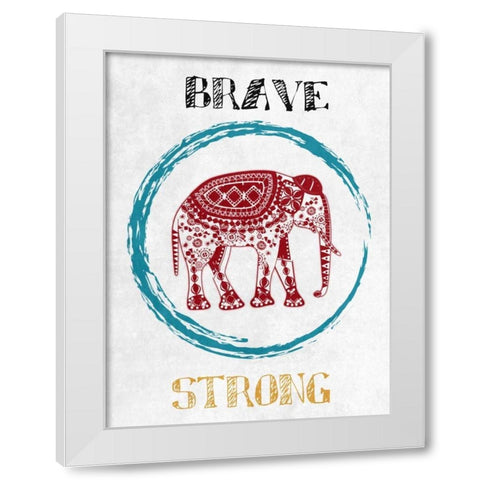 Brave White Modern Wood Framed Art Print by Lewis, Sheldon