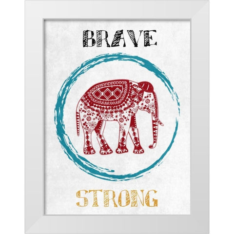 Brave White Modern Wood Framed Art Print by Lewis, Sheldon