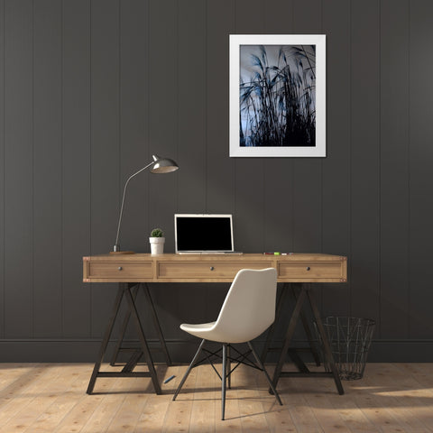 Blue Sunset 2 White Modern Wood Framed Art Print by Lewis, Sheldon