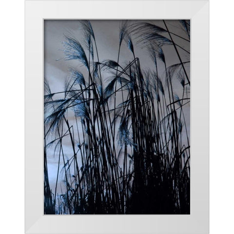 Blue Sunset 2 White Modern Wood Framed Art Print by Lewis, Sheldon