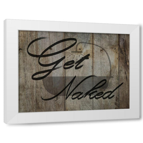 Get Naked White Modern Wood Framed Art Print by Lewis, Sheldon