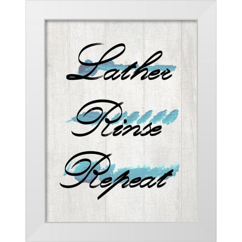 Lather White Modern Wood Framed Art Print by Lewis, Sheldon