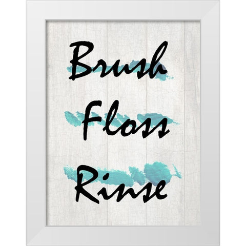 Brush White Modern Wood Framed Art Print by Lewis, Sheldon