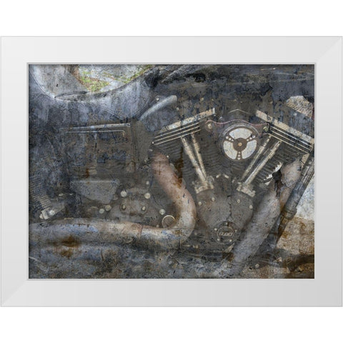 Pump And Ride White Modern Wood Framed Art Print by Lewis, Sheldon