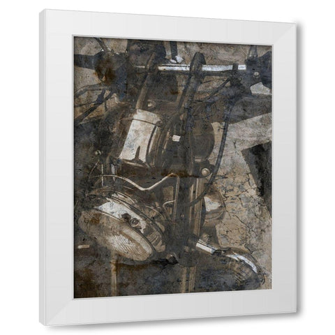 Pump And Ride White Modern Wood Framed Art Print by Lewis, Sheldon