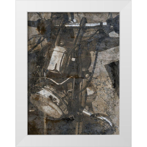 Pump And Ride White Modern Wood Framed Art Print by Lewis, Sheldon