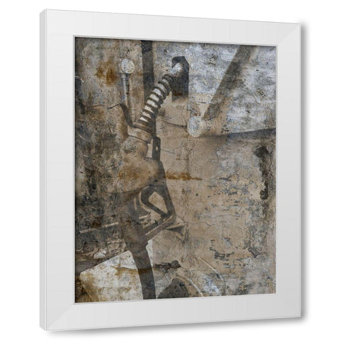 Self Service Pump B White Modern Wood Framed Art Print by Lewis, Sheldon