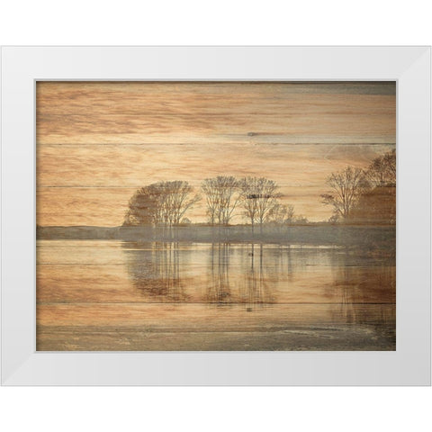 Out Doors White Modern Wood Framed Art Print by Lewis, Sheldon