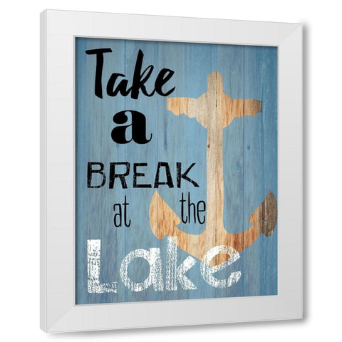 Lake Time White Modern Wood Framed Art Print by Lewis, Sheldon