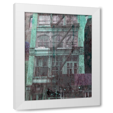 TRIBECA White Modern Wood Framed Art Print by Lewis, Sheldon