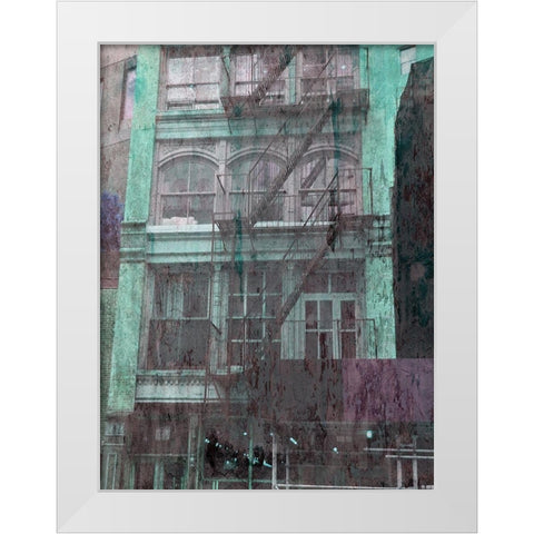 TRIBECA White Modern Wood Framed Art Print by Lewis, Sheldon