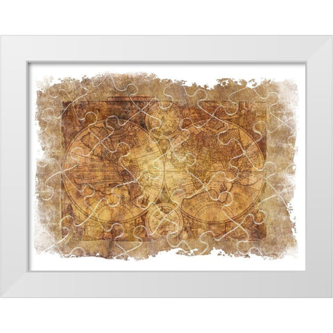 Vintage Travel White Modern Wood Framed Art Print by Lewis, Sheldon