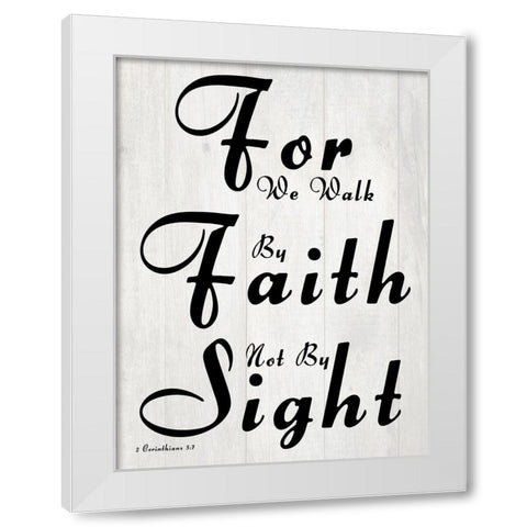 Faith Walk White Modern Wood Framed Art Print by Lewis, Sheldon