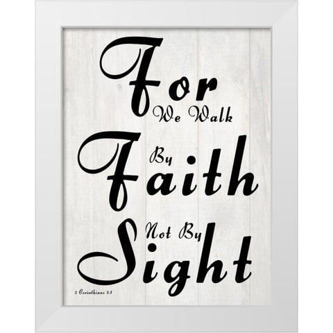 Faith Walk White Modern Wood Framed Art Print by Lewis, Sheldon