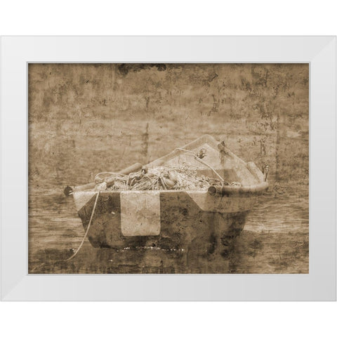 Out To Sea 1 White Modern Wood Framed Art Print by Lewis, Sheldon