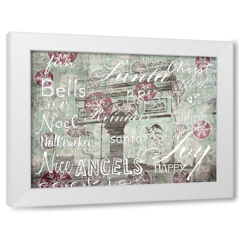 Christmas For You White Modern Wood Framed Art Print by Lewis, Sheldon