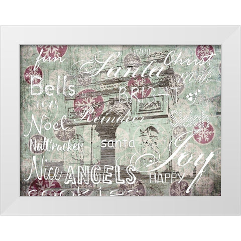 Christmas For You White Modern Wood Framed Art Print by Lewis, Sheldon