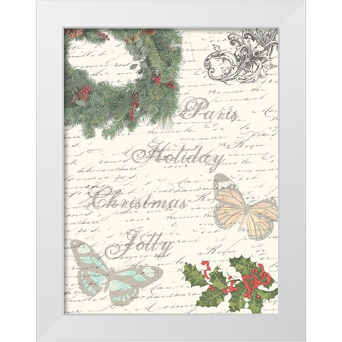 Jolly White Modern Wood Framed Art Print by Lewis, Sheldon