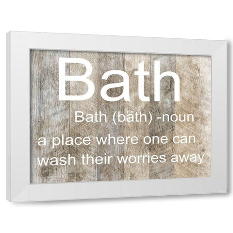 My Place of Bath White Modern Wood Framed Art Print by Lewis, Sheldon