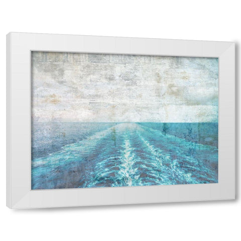 Ocean Blue 1 White Modern Wood Framed Art Print by Lewis, Sheldon