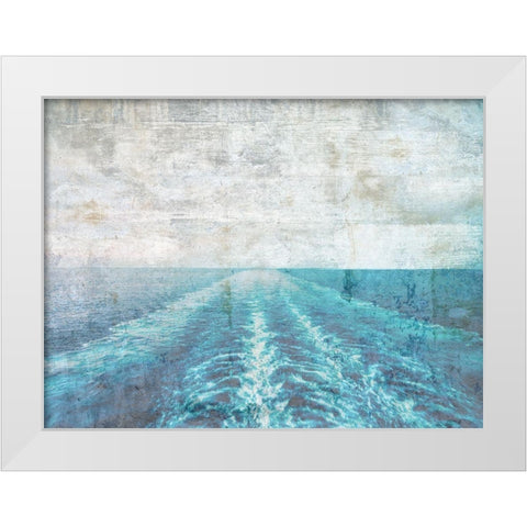 Ocean Blue 1 White Modern Wood Framed Art Print by Lewis, Sheldon