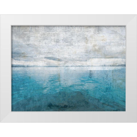 Ocean Blue 2 White Modern Wood Framed Art Print by Lewis, Sheldon