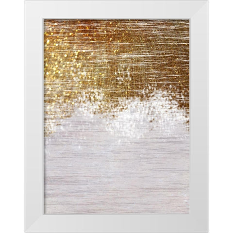 Golden Sophistication White Modern Wood Framed Art Print by Lewis, Sheldon