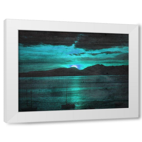 Escape White Modern Wood Framed Art Print by Lewis, Sheldon