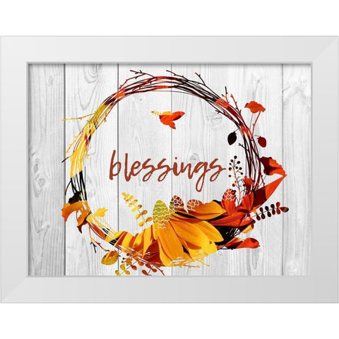 Harvest Wood White Modern Wood Framed Art Print by Lewis, Sheldon