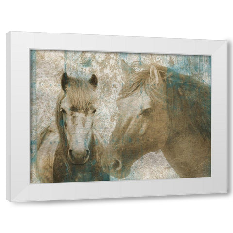 Twin Spirit White Modern Wood Framed Art Print by Lewis, Sheldon