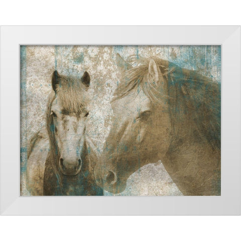 Twin Spirit White Modern Wood Framed Art Print by Lewis, Sheldon