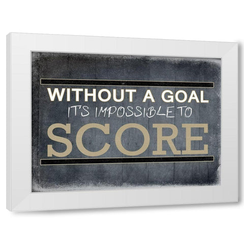 Goal White Modern Wood Framed Art Print by Lewis, Sheldon