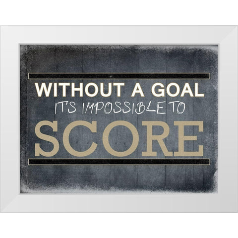Goal White Modern Wood Framed Art Print by Lewis, Sheldon