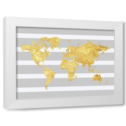 Map It Out White Modern Wood Framed Art Print by Lewis, Sheldon