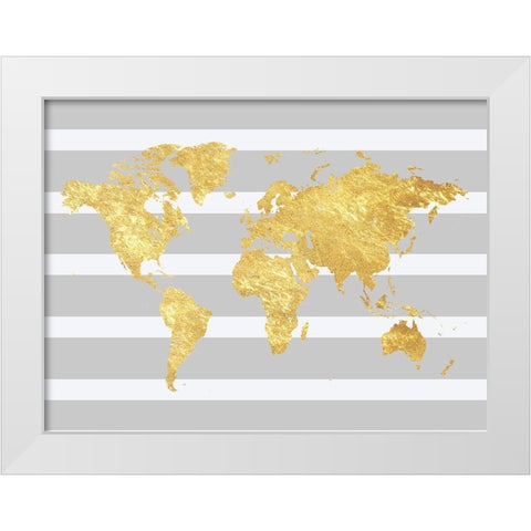 Map It Out White Modern Wood Framed Art Print by Lewis, Sheldon