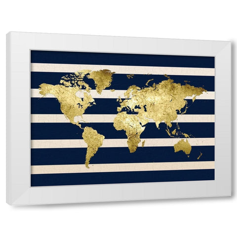On The Grid White Modern Wood Framed Art Print by Lewis, Sheldon